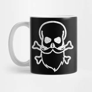 Skull and Beard - White Mug